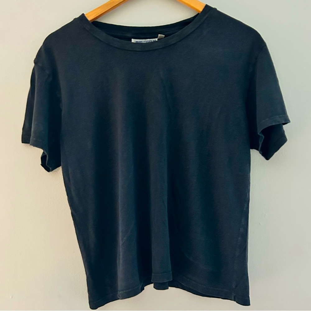Jungmaven Hemp / Organic Cotton Short Sleeve Shirt Size M Blue Steel Washed